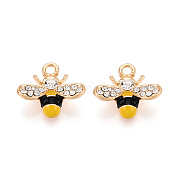 Rhinestone сплава и эмали подвески PALLOY-T092-41G-04