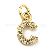 Буквица из латуни с подвесками из кубического циркония KK-Q814-26C-G