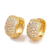 Серьги из латуни с фианитом EJEW-S219-12G-03