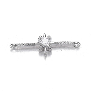 Звенья из микрочастиц из латуни с кубическим цирконием ZIRC-F120-096P