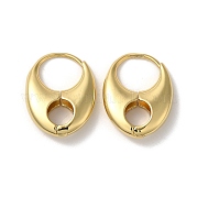Овальные серьги-кольца из латуни с покрытием стойки EJEW-L224-84G