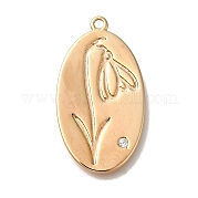 Латунные микро проложить кубического циркония подвески KK-U038-05G-06