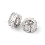 Perles de zircone cubique micro pave en Laiton KK-P234-34P
