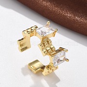Кольца-манжеты из латуни с микропаве RJEW-C120-07G