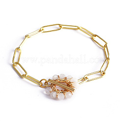 Латунные браслеты скрепки&nbsp;BJEW-JB05180