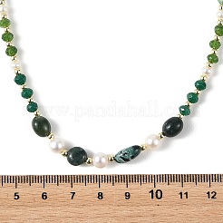 Colliers de perles composées de pierres précieuses mélangées et de perles d'eau douce naturelles&nbsp;NJEW-JN06468-02