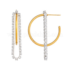 Boucles d'oreilles à tige en acier inoxydable 304 avec zircone cubique pour femmes&nbsp;SD6201