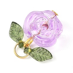 7 шт. 7-цветные прозрачные подвески из обычного стекла&nbsp;PALLOY-JF04620-02