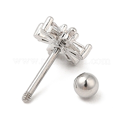 Серьги-гвоздики из циркония&nbsp;LS-EJEW-L265-08P