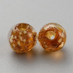 Cuentas de murano de arena dorada hecha a mano luminosa&nbsp;FIND-TAC0005-35D-02