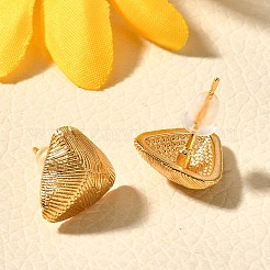 Orecchini a triangolo in ottone&nbsp;EJEW-Z083-03G