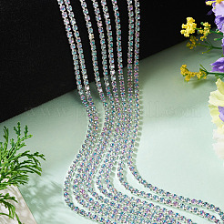 5 ярд цепочки из сплава стекла и страз&nbsp;AJEW-TA0002-49D