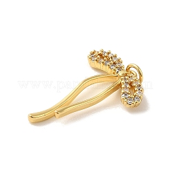 Покрытие стойки латунь микропаве прозрачные подвески из кубического циркония&nbsp;KK-C047-19G
