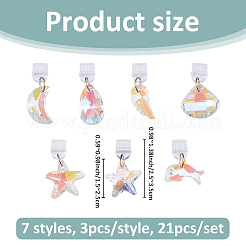 21 шт. 7-х видов пластиковых мобильных пылезащитных заглушек&nbsp;HJEW-FH00156