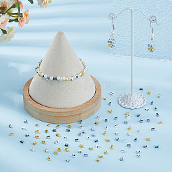 300 шт. 3-цветная гальванизированная немагнитная синтетическая гематитовая бусина G-DC0001-44