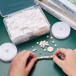 DIY-Sets zum Basteln von Stretcharmbändern mit Alphabet-Motiven&nbsp;DIY-CW0001-10