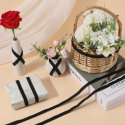 Эластичная кружевная отделка из полиэстера&nbsp;SRIB-WH0011-122B