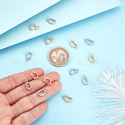 16 шт. 2-х цветные латунные подвески с микропаве из кубического циркония&nbsp;KK-GA0002-08