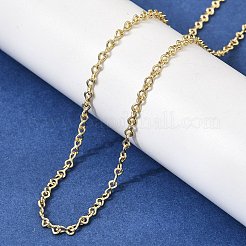 2.5 mm Messing-Halsketten mit gedrehten Unendlichkeitsgliedern für Damen&nbsp;NJEW-F366-07A-G