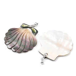 Подвески из натуральной ракушки пауа и черной ракушки-губы&nbsp;KK-C135-10B