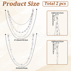 2 Stück 2 Stile Legierungskettengürtel für Hosen&nbsp;AJEW-GF0011-94