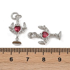 Pendentifs avec zircon cubiques à micro-pavés en laiton&nbsp;KK-Z120-02P-2
