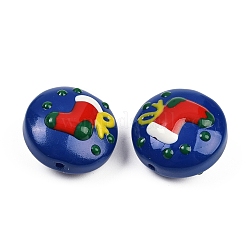 Рождественские эмалевые бусины ручной работы в технике лэмпворк&nbsp;X1-LAMP-C020-03F