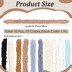 10 Stück 10 Farben DIY Plüschstäbe&nbsp;DIY-CP0011-75