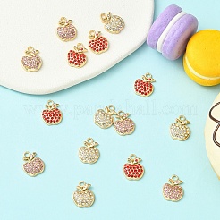 15pcs 3 couleurs rack placage alliage strass pendentifs&nbsp;FIND-YW0012-82