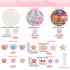 Kit fai da te per la realizzazione di cinturini per cellulari con perline di vetro e acrilico&nbsp;DIY-SP0003-63
