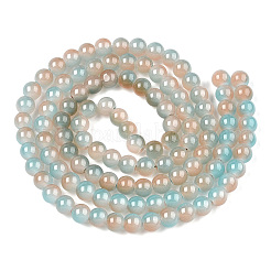 Выпечки окрашены имитация нефрита стекловолокна круглый шарик&nbsp;DGLA-N003-6mm-05