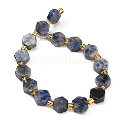 Natürliche blaue Fleck Jaspis Perlen Stränge&nbsp;G-F833-B16-01