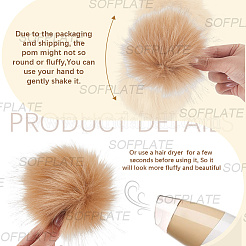 Мягкий помпон из искусственного меха лисы&nbsp;DIY-WH20002-620A-01