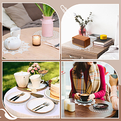 20 sous-verre en polyester 10 styles&nbsp;AJEW-JOY0001-03