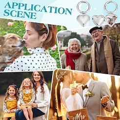 4 шт. брелок-медальон из нержавеющей стали 316&nbsp;HJEW-UN00076