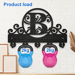Perchas de pared de madera y hierro&nbsp;HJEW-WH0055-218