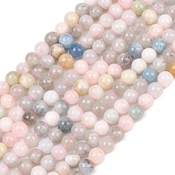 Natur morganite runde Perle Stränge&nbsp;G-I159-6mm