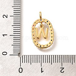 Pendentifs avec zircon cubiques à micro-pavés en laiton&nbsp;ZIRC-P123-01G-W02