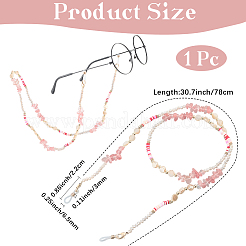 1шт полимерная глина со сплавом и кристаллами шейный ремешок для очков&nbsp;AJEW-CN0005-04B
