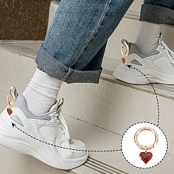 12 шт. 2 стиля подвески в виде сердца из сплава для обуви&nbsp;HJEW-GA00039