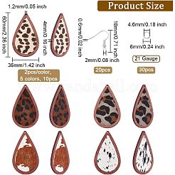Kit de fabrication de boucles d'oreilles en forme de larme&nbsp;DIY-OC0009-80