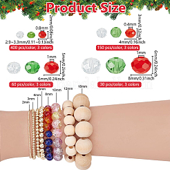 1920 шт. 4 стиля рождественских стеклянных бусин&nbsp;EGLA-PH0001-94