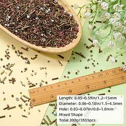 200 g de perles de rocaille en verre électrolytique&nbsp;GLAA-SZ0002-17C
