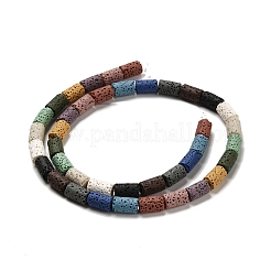 Fili di perle di roccia lavica naturale&nbsp;G-L586-E01-08