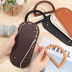 8 Stück Taschengriffe aus Harz in 4 Farben & 4 Stück ovale Pads zum Formen von Nägeln aus PU-Leder in 4 Farben zum Stricken und Häkeln von Taschen&nbsp;PURS-GL0001-04