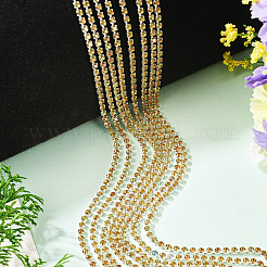 5 ярд цепочки из сплава стекла и страз&nbsp;AJEW-TA0002-49C