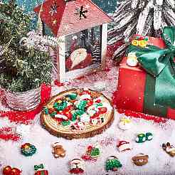 72 Stück 18 Stile Weihnachtsharz Decoden Cabochons&nbsp;RESI-SC0005-75