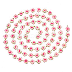 Латунные цепочки с цветочными звеньями&nbsp;CHC-N018-098G