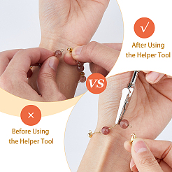 2 шт. 2 стиля железный браслет инструмент ювелирный помощник зажим-аллигатор&nbsp;AJEW-DC0001-55