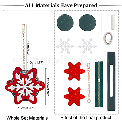 Mini-Schneeflocken-Geldbörse zum Selbermachen für Weihnachten&nbsp;DIY-WH0410-90A